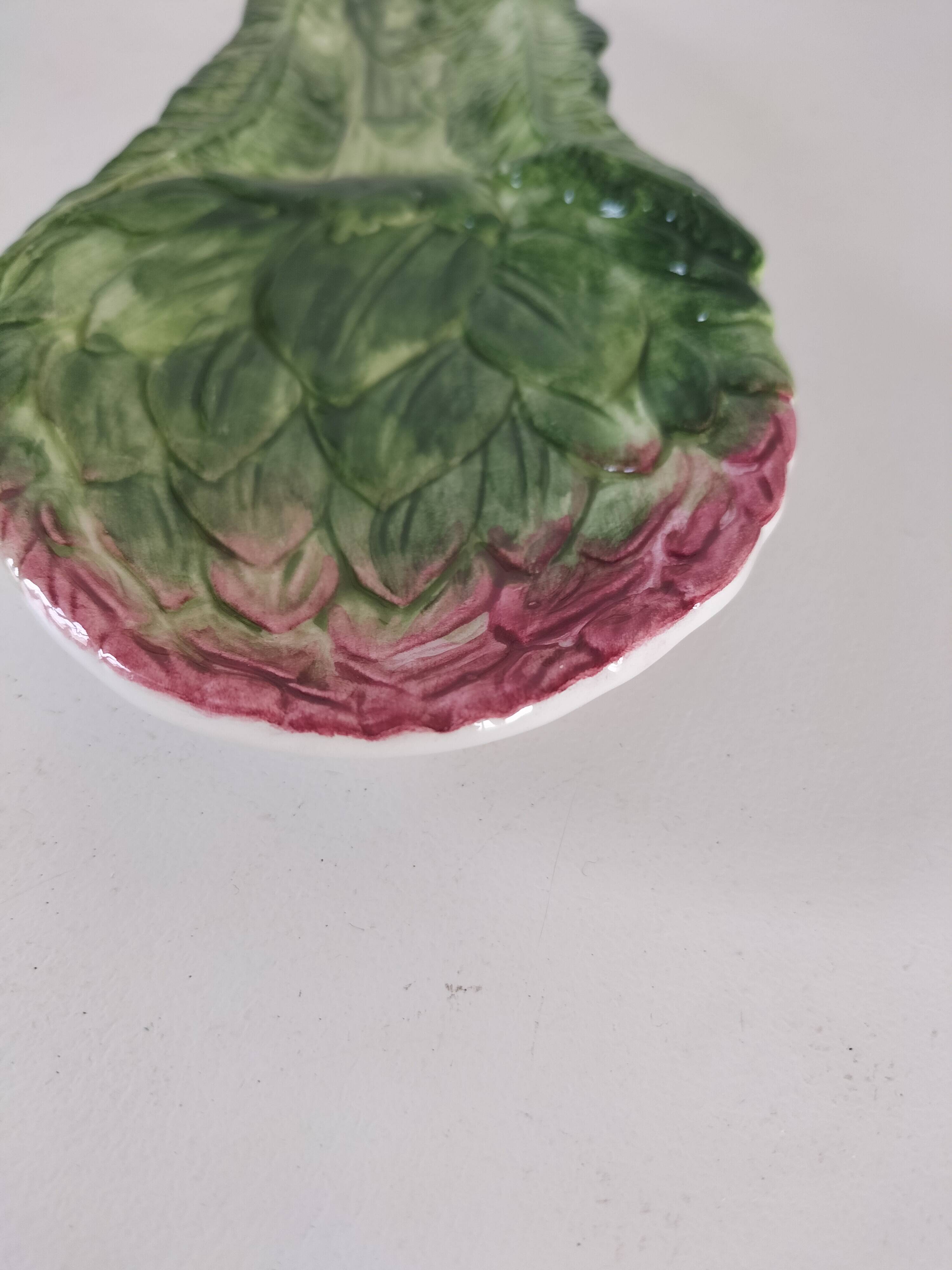 Vintage Italian slipware bowl – artichoke in bloom