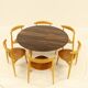 Heart dining set, designed by Hans Wegner for Fitz Hansen,  Denmark 1960s