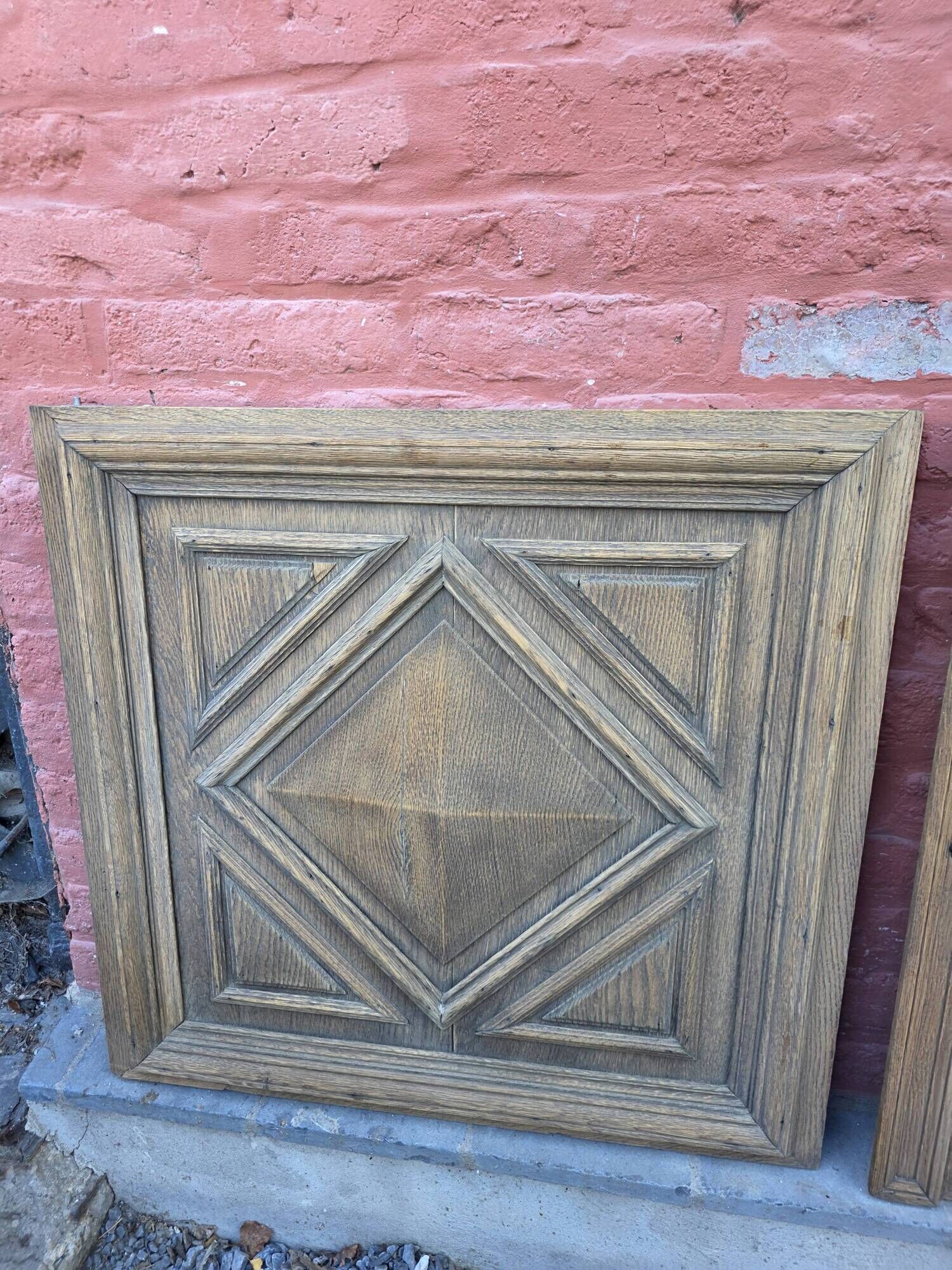 Pair of old solid oak doors