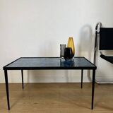 Table basse en céramique bleue par Robert & Jean CLOUTIER circa 1960