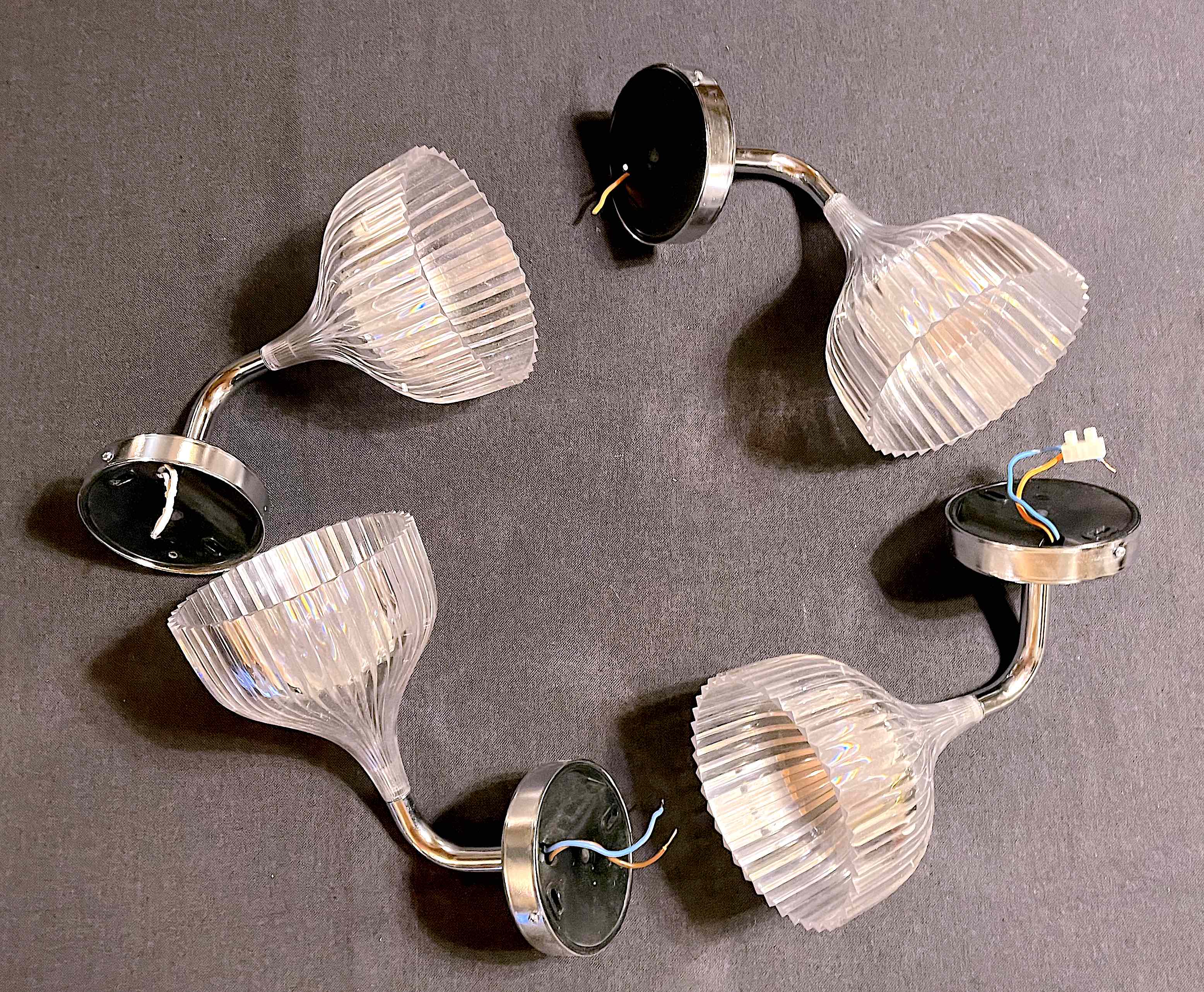 Kartell four metal crystal wall lamps