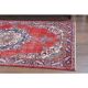 Vintage Turkish Oushak Handmade Wool Cotton Red Area Rug 124x209