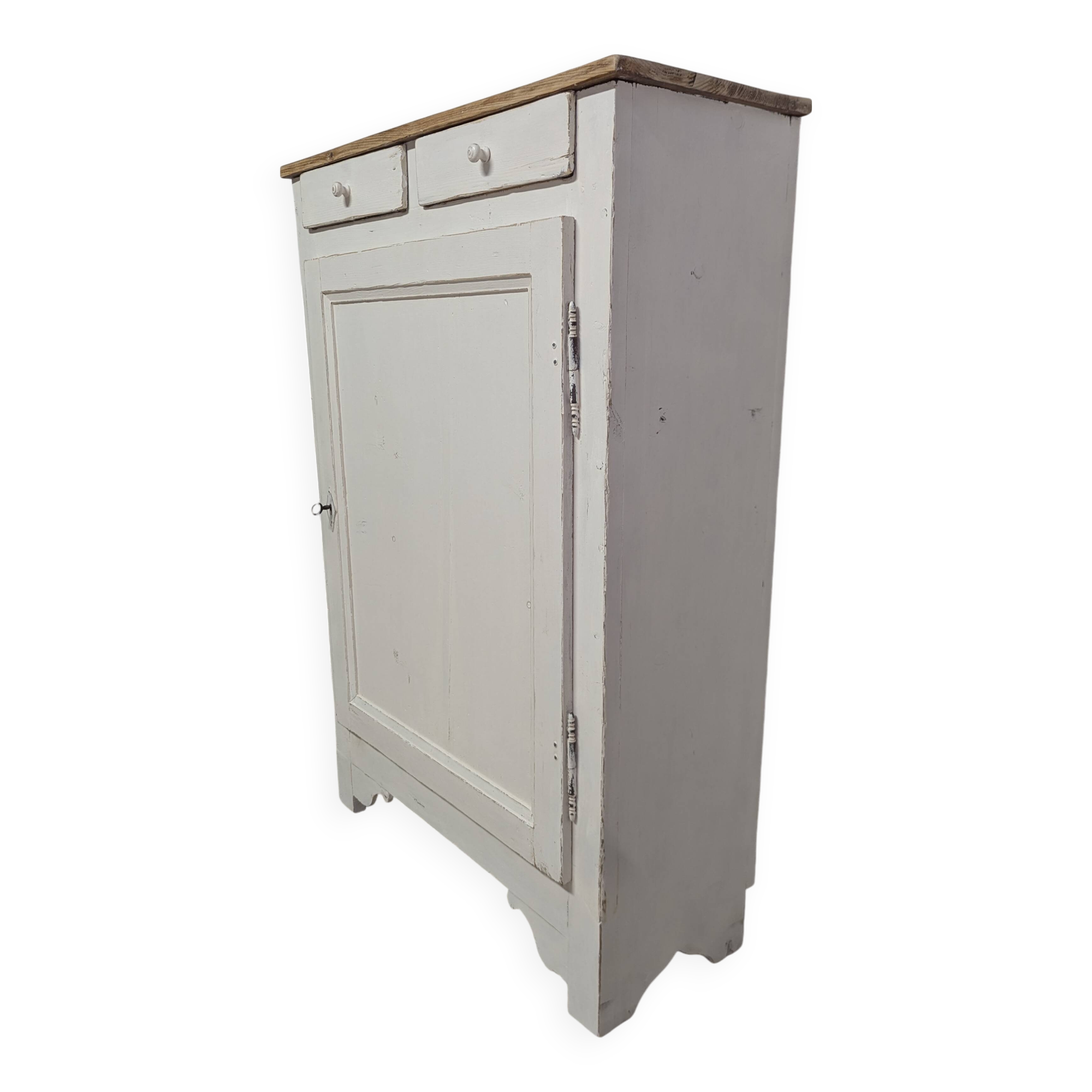 Old vintage Parisian pine patina buffet