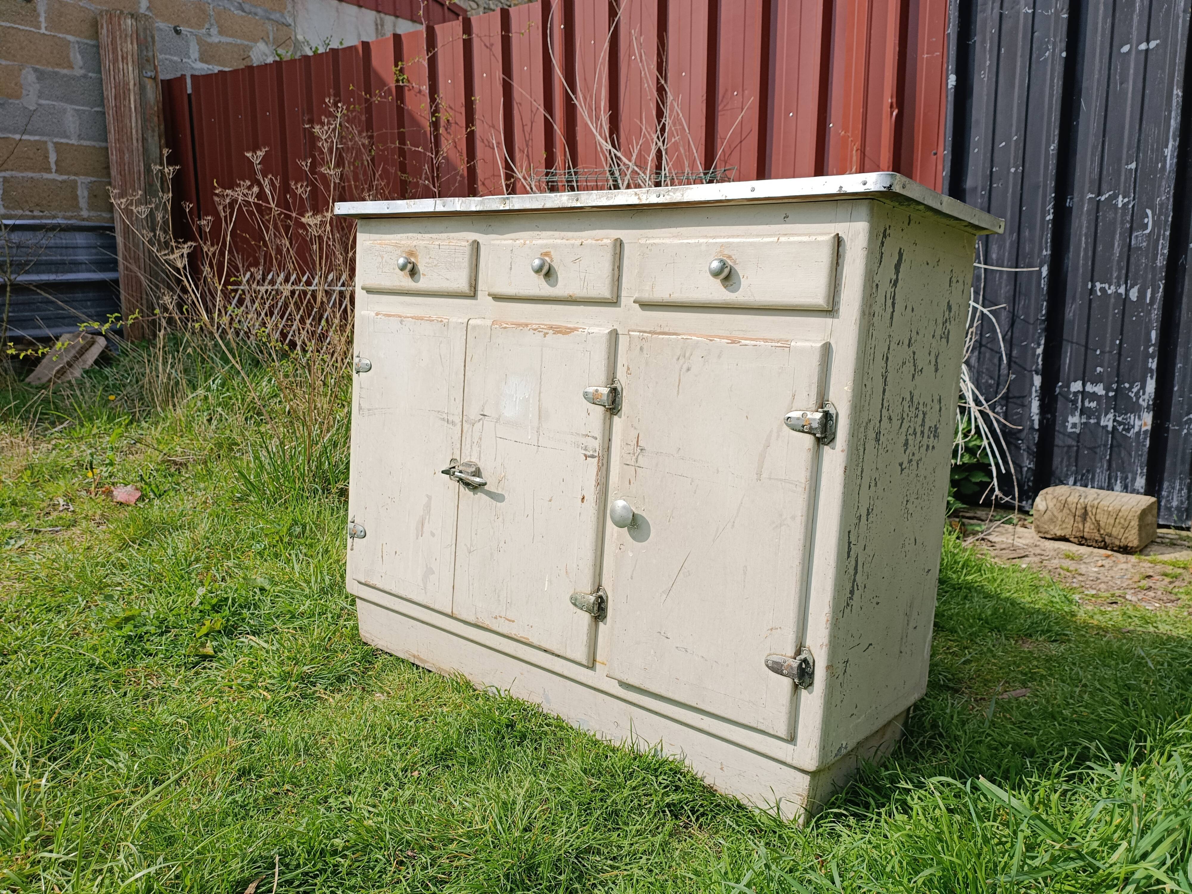 Old workshop furniture from an old hardware store.