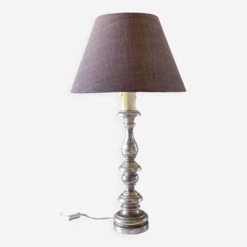 Silver wood table lamp the acropolis - paris