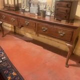 Grande Console En Chêne Trois Tiroirs -18° Siècle