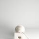 Neoclassical White Florentine Alabaster Table Lamp with Leaf Relief, Italy