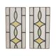 Art Deco Geometric Stained Glass Window 51x24cm