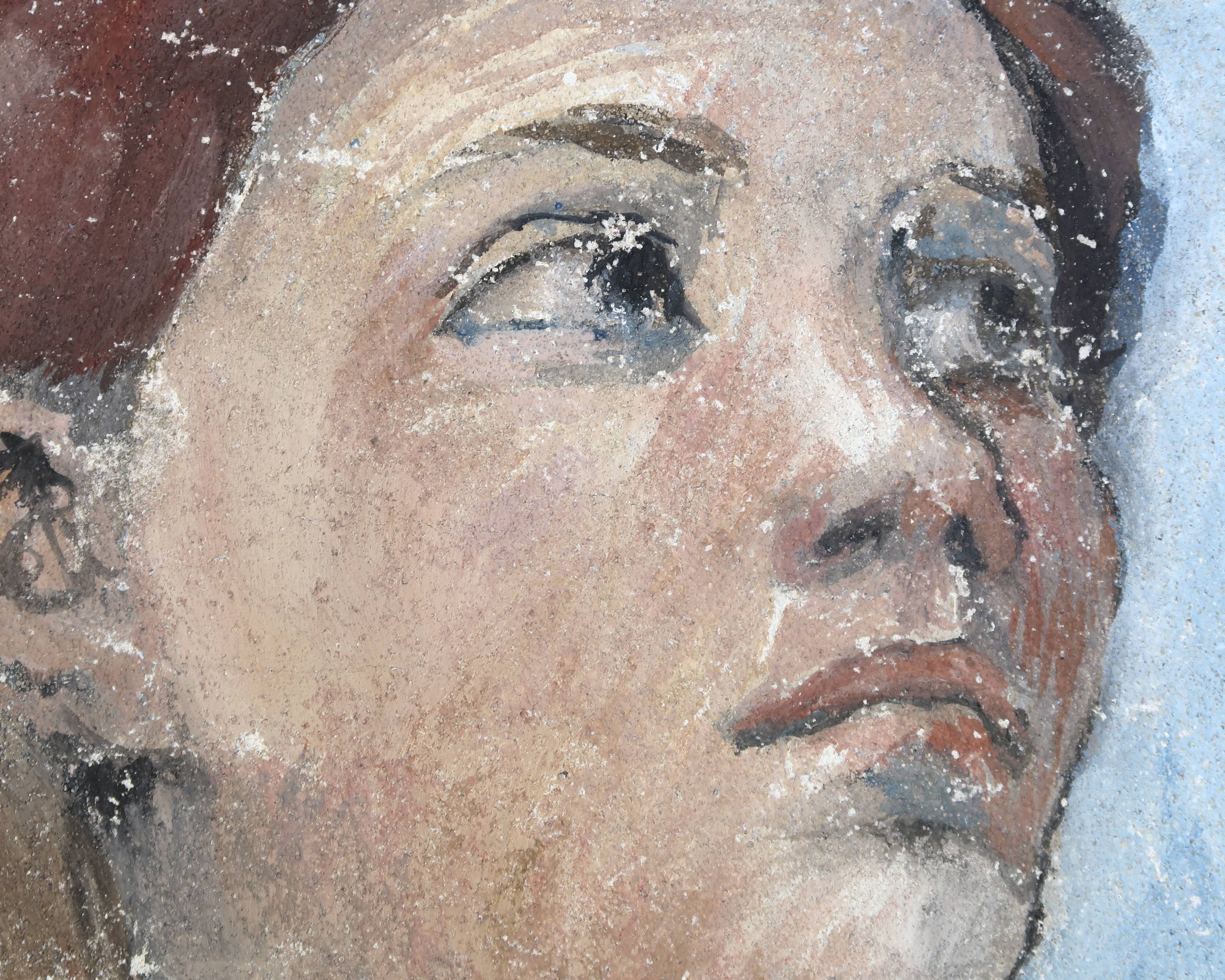 Painting, portrait of a woman in profile