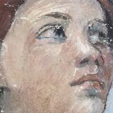 Painting, portrait of a woman in profile