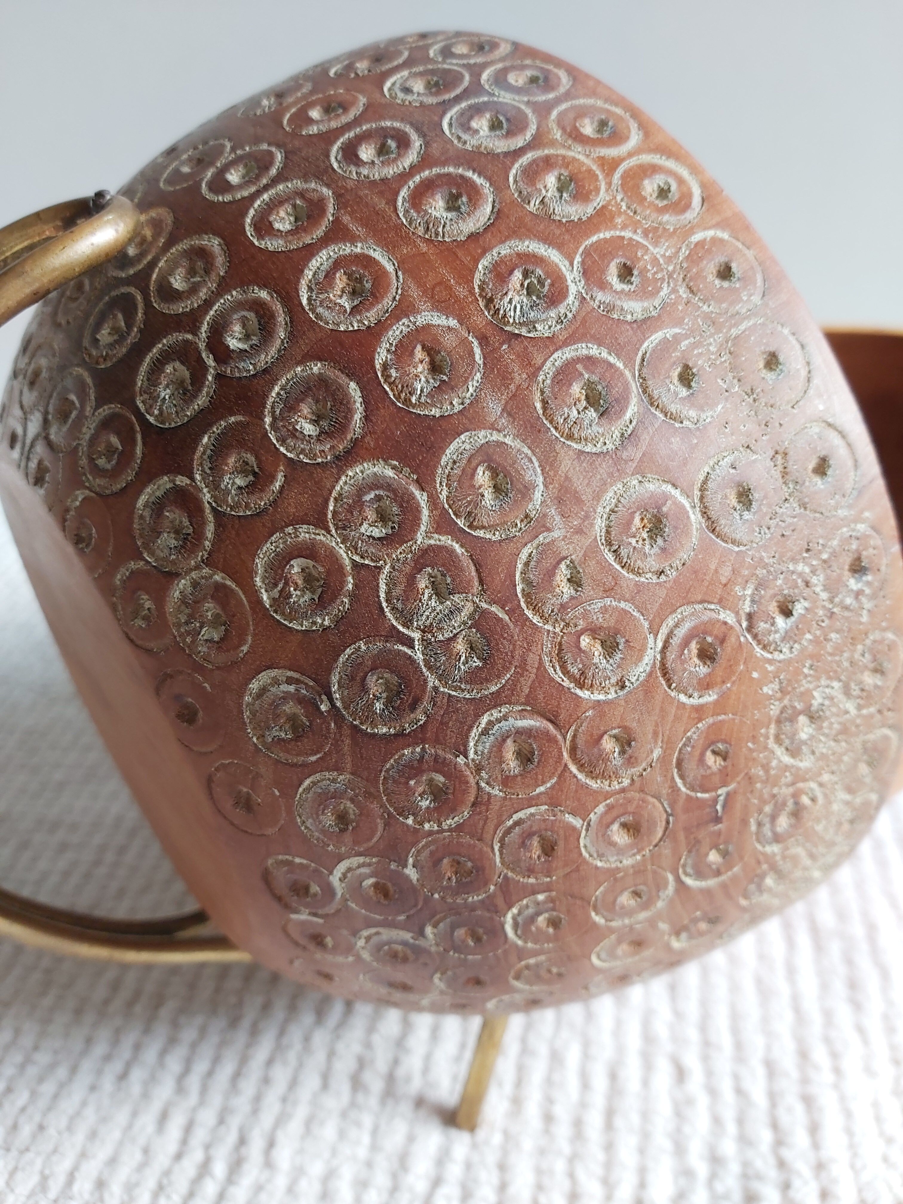 Aldo Tura 50's wooden hollow cut