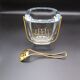Vintage crystal and gold metal ice bucket