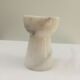 Lot of white marble object - 2 boxes and 1 candlestick