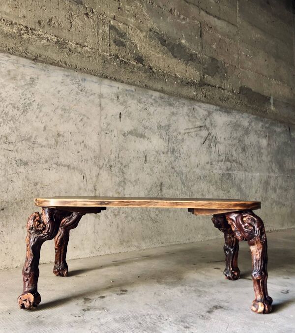 Table basse Mid-Century XXe / Cep de Vigne