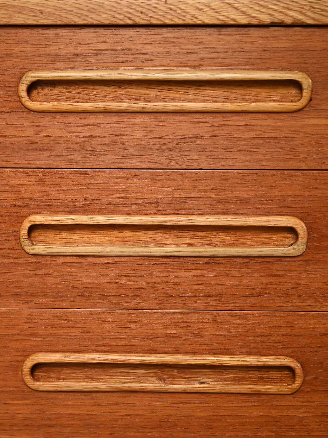 1950s Scandinavian sideboard with inlaid handles