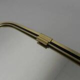 Miroir vintage avec bord en aluminium doré, années 1960