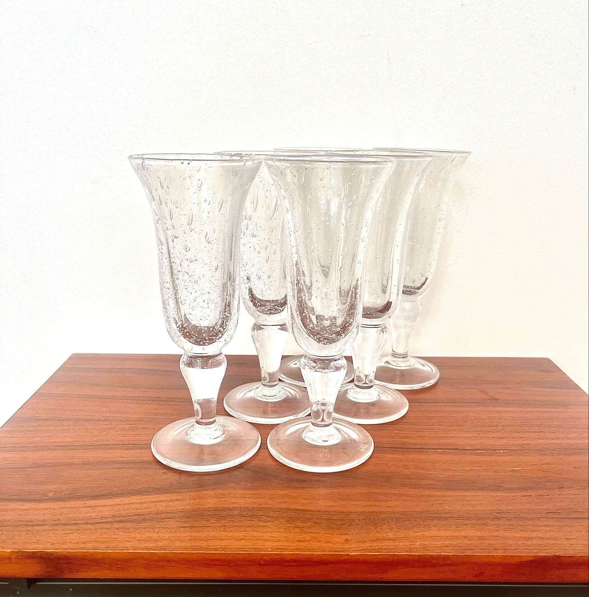 Série de 6 verres Biot signés