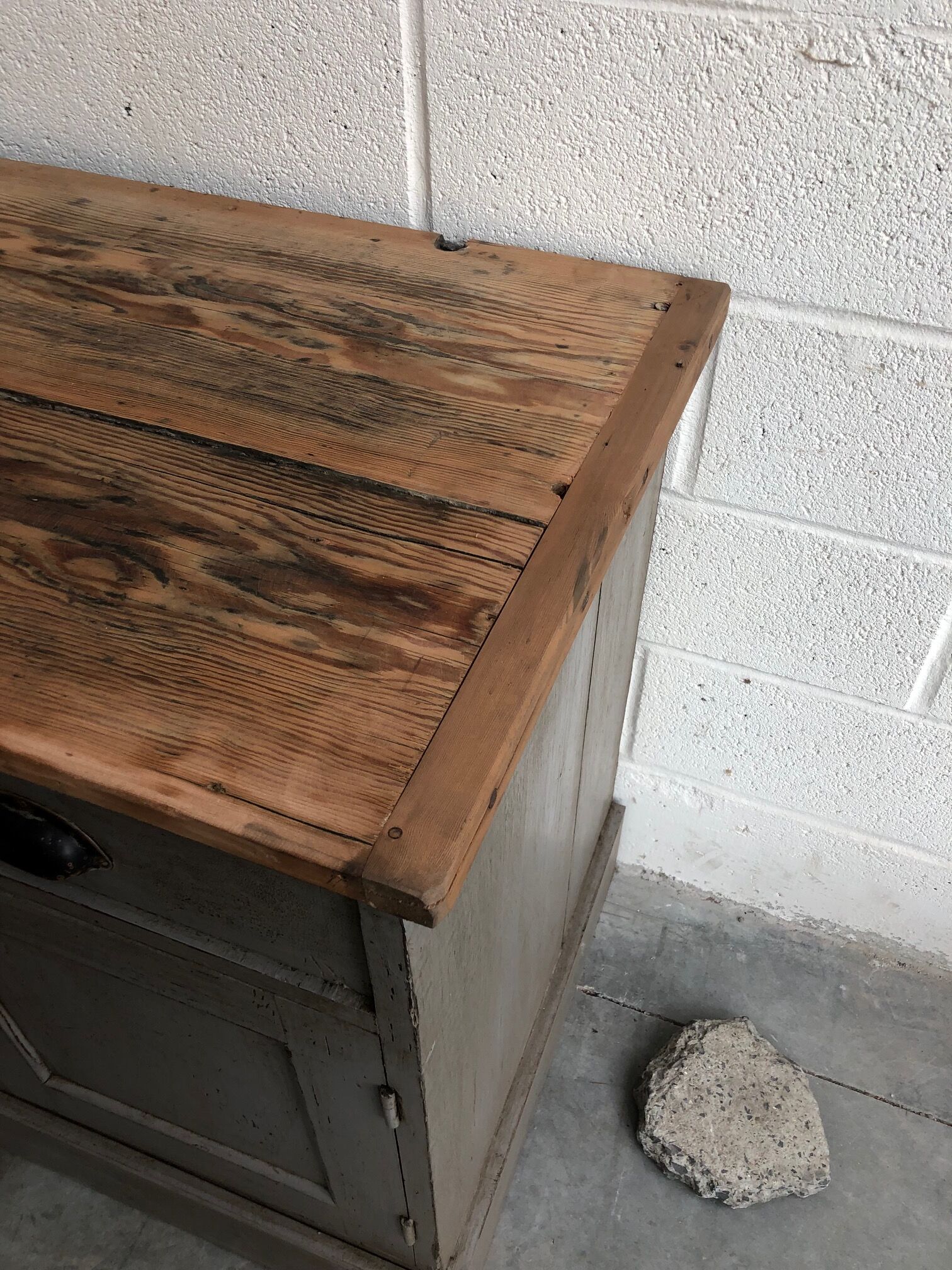 Old workshop furniture patinated