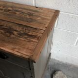 Old workshop furniture patinated