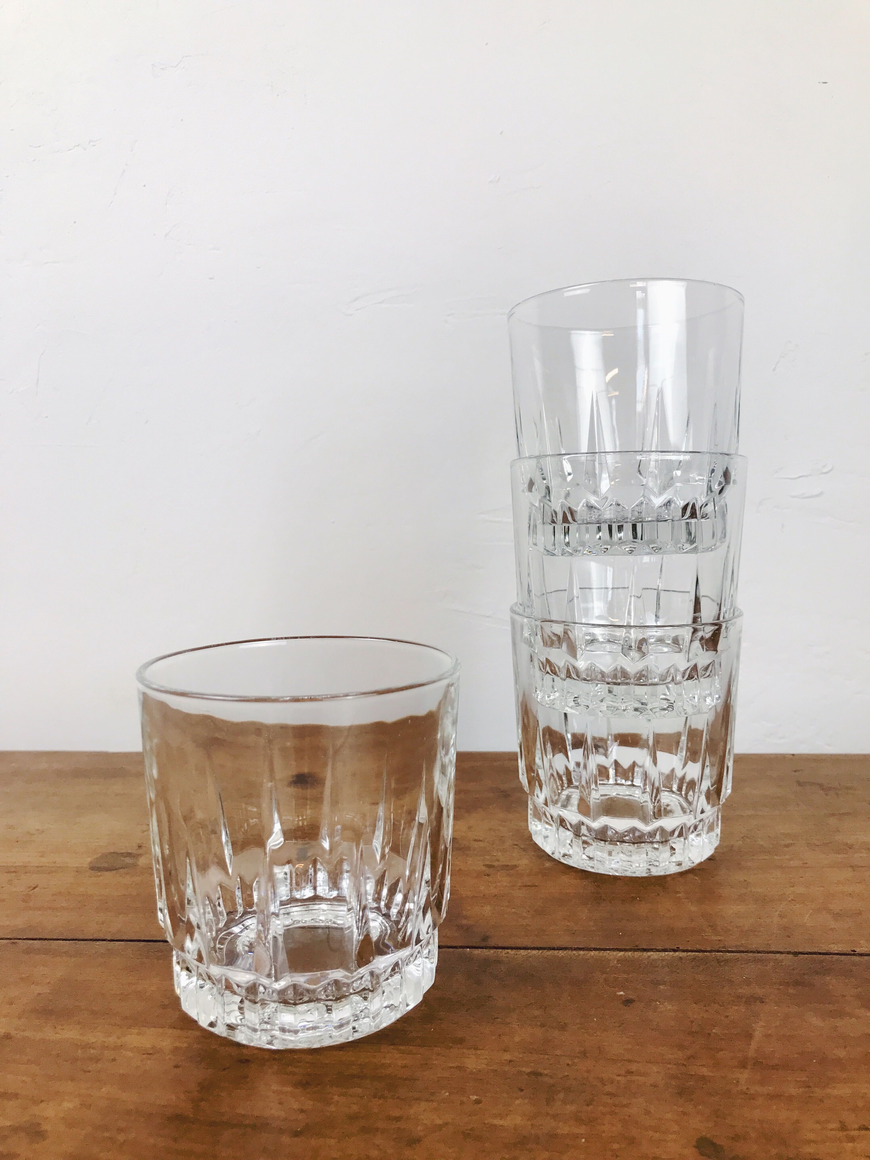 4 art deco style glasses - Arcoroc