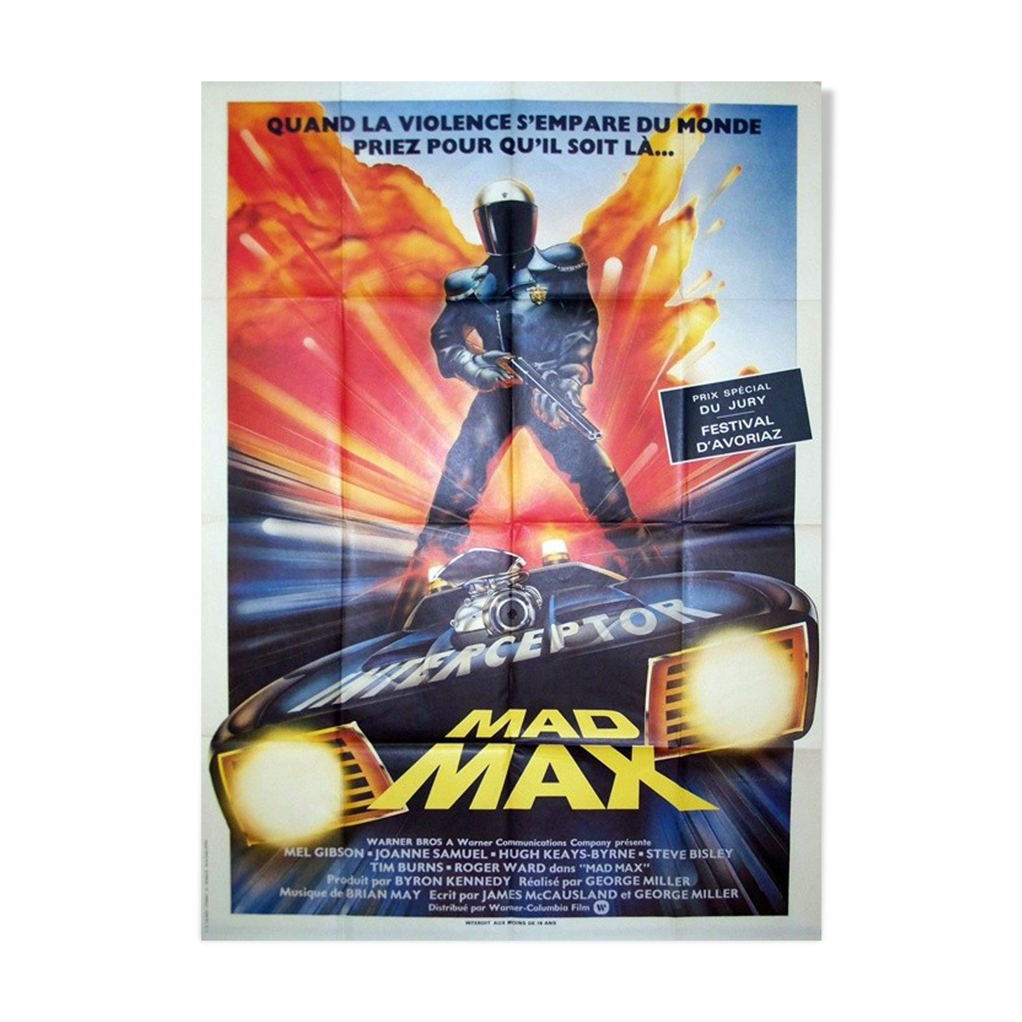 Original cinema poster 1st print 1979 mad max vintage 120x160 cm
