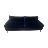 Caravan king blue velvet sofa - dedar fabric
