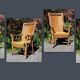 Garden rattan armchair or veranda from the 50s