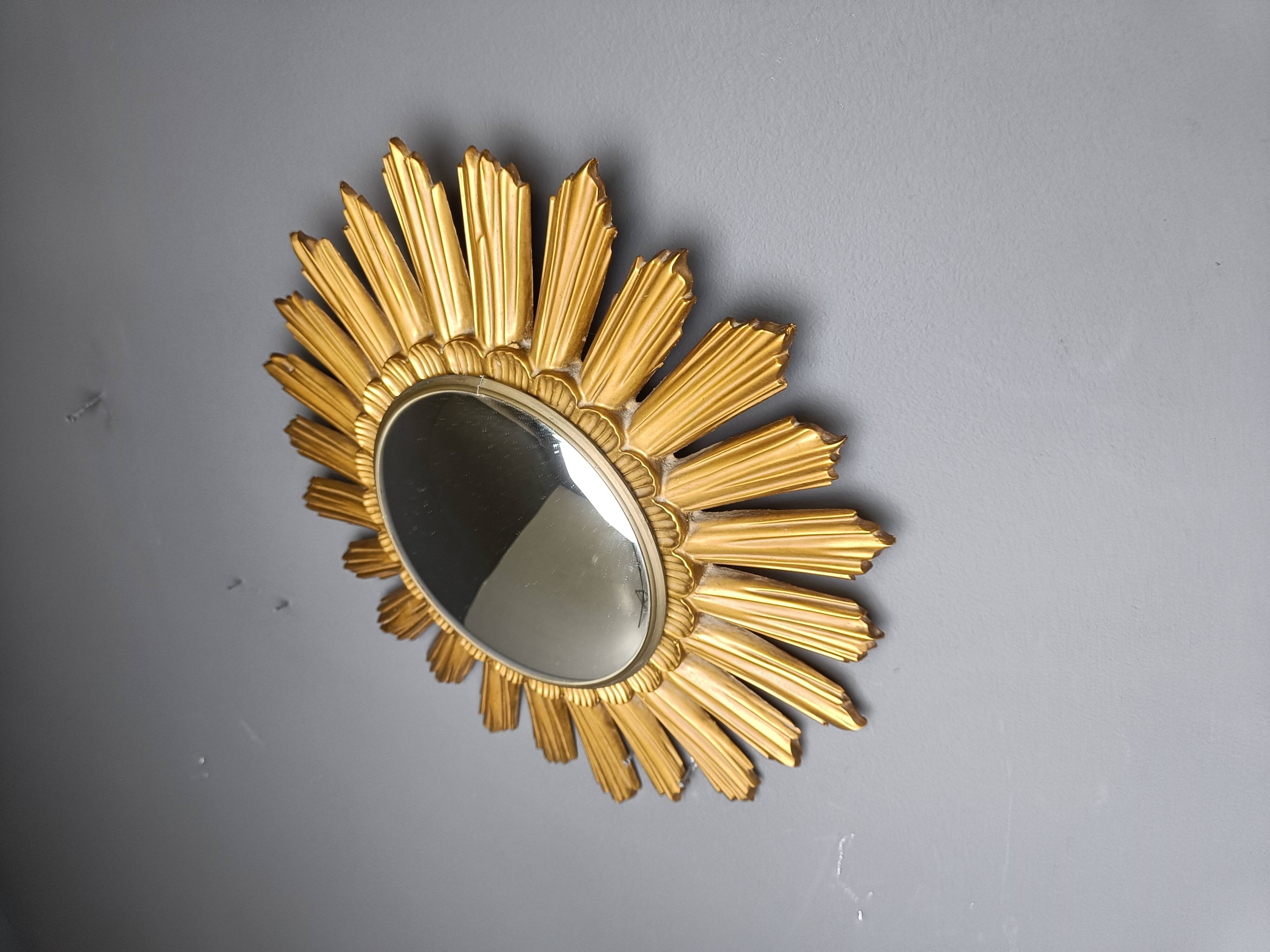 Vintage sunburst mirror, 1960s