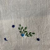 Vintage embroidered tea tablecloth
