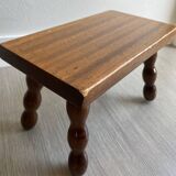 Bobbin decor wooden bench stool