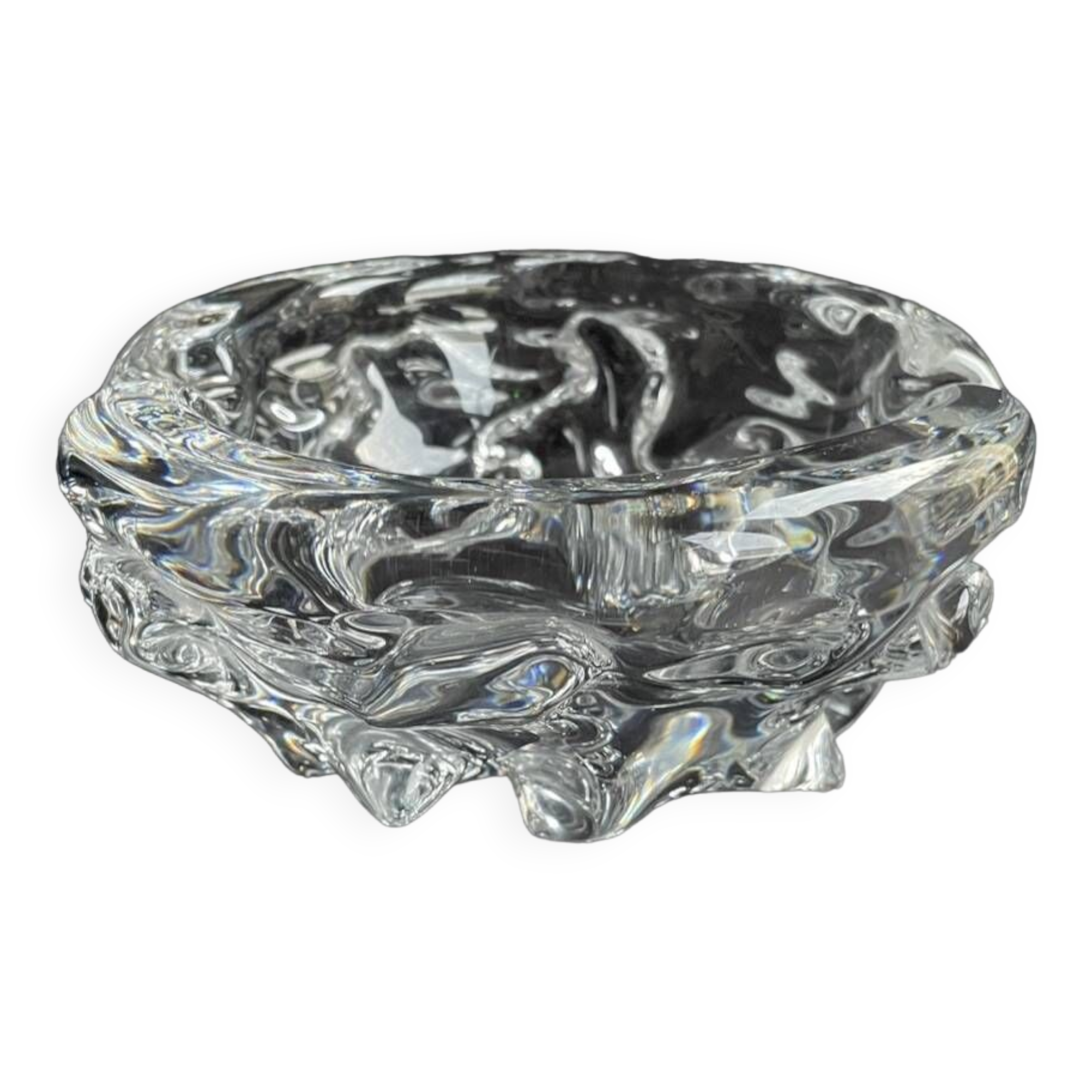 Important et lourd cendrier à cigares – Cristal – Schneider France