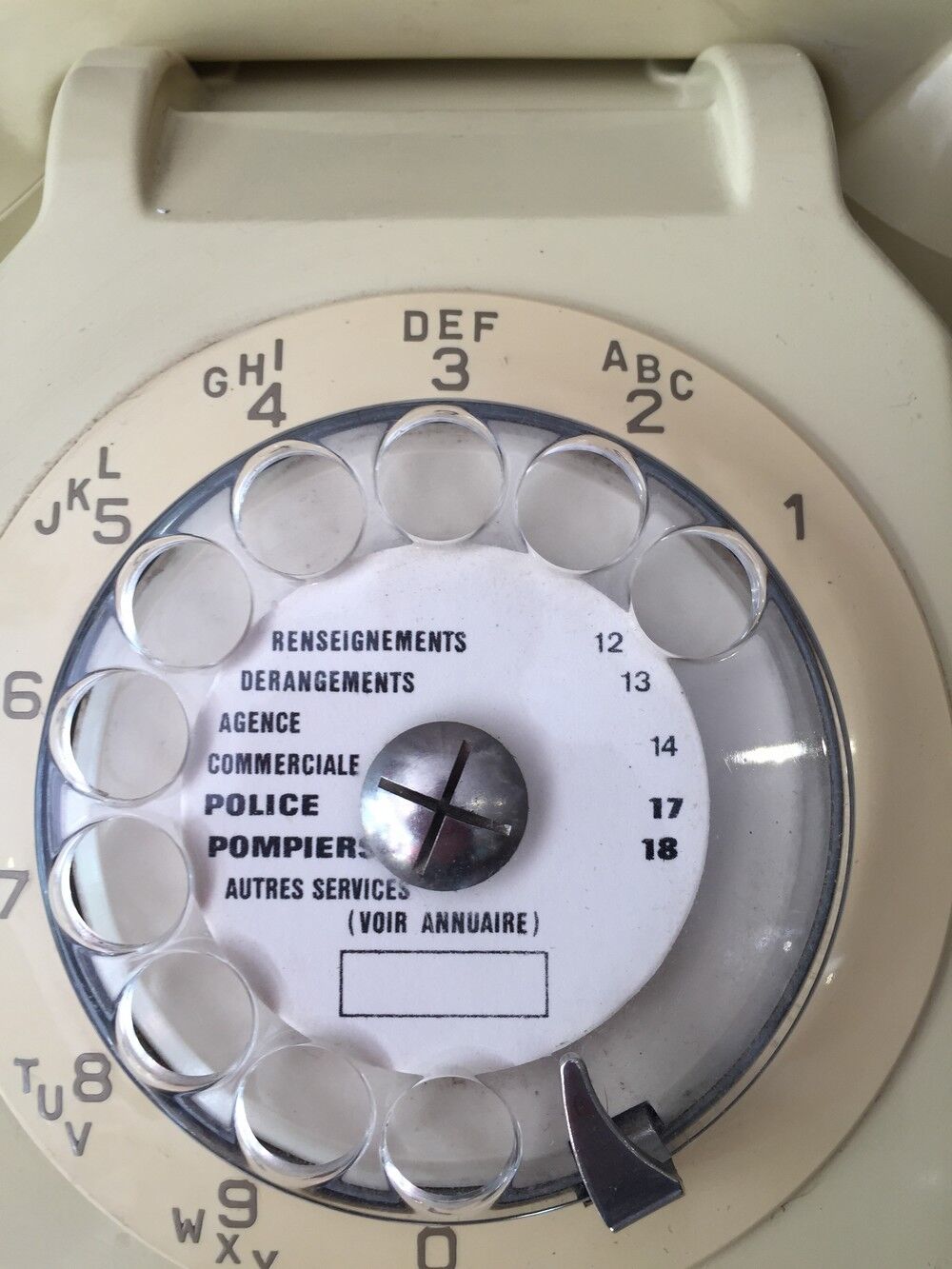 Vintage telephone with model dial s63