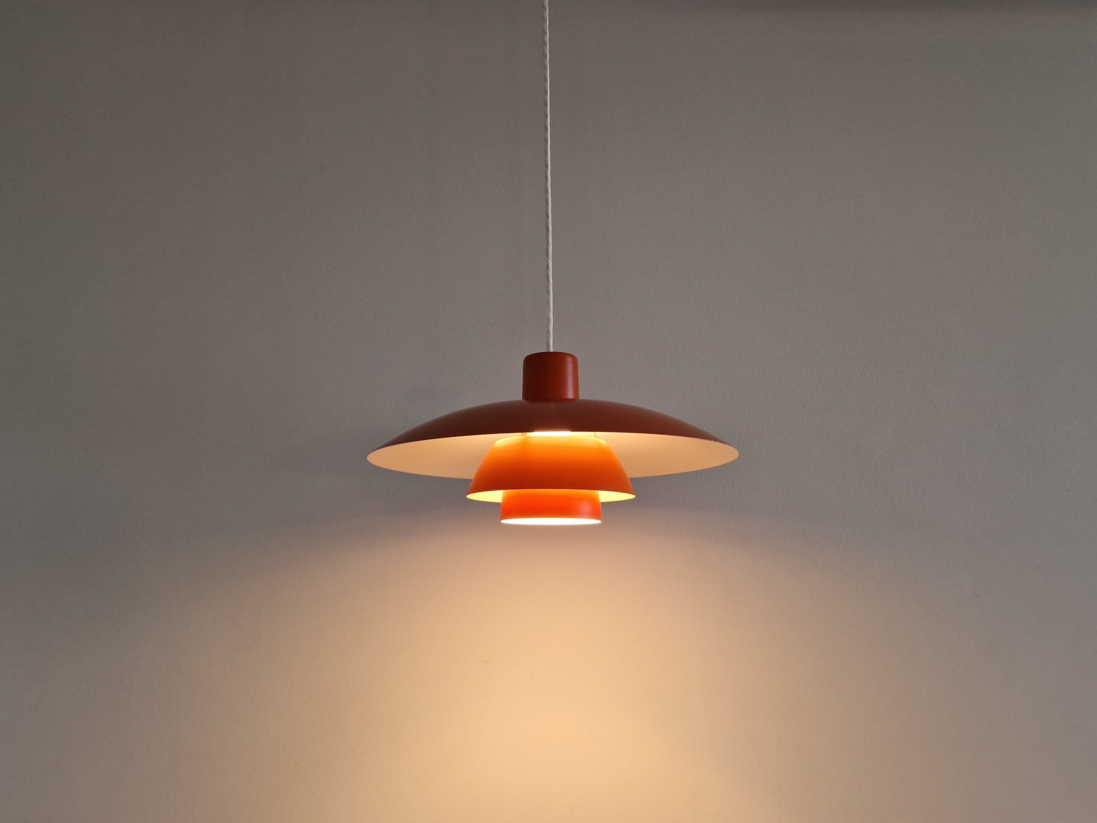 Red PH 4/3 Pendant Lamp by Poul Henningsen for Louis Poulsen, Denmark, 1960s