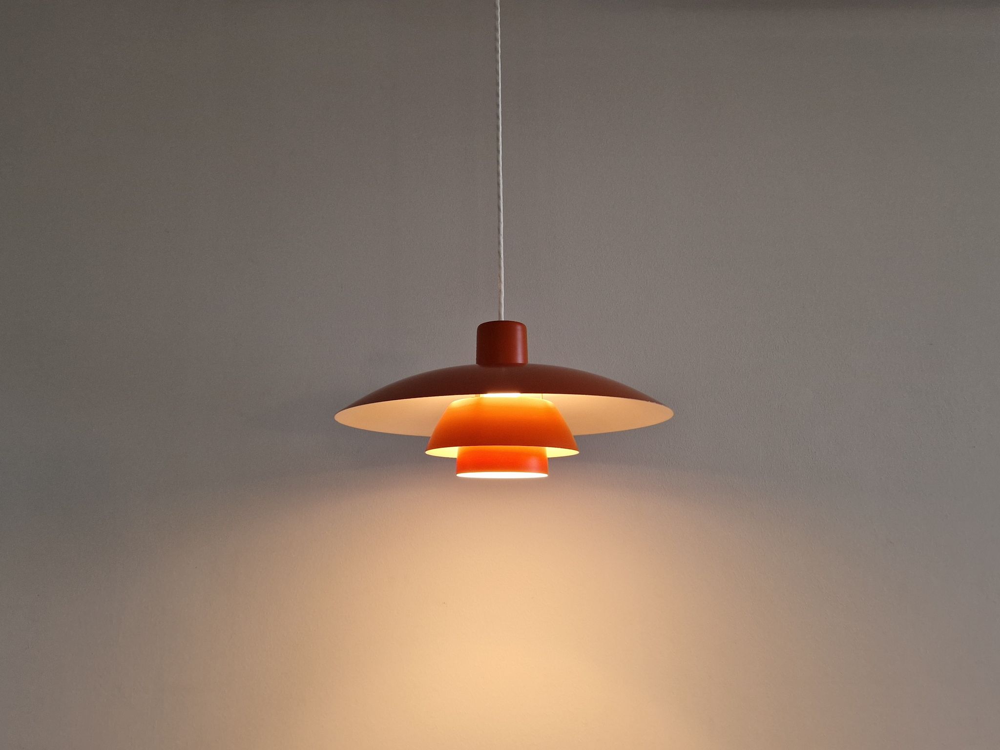 Red PH 4/3 Pendant Lamp by Poul Henningsen for Louis Poulsen, Denmark, 1960s