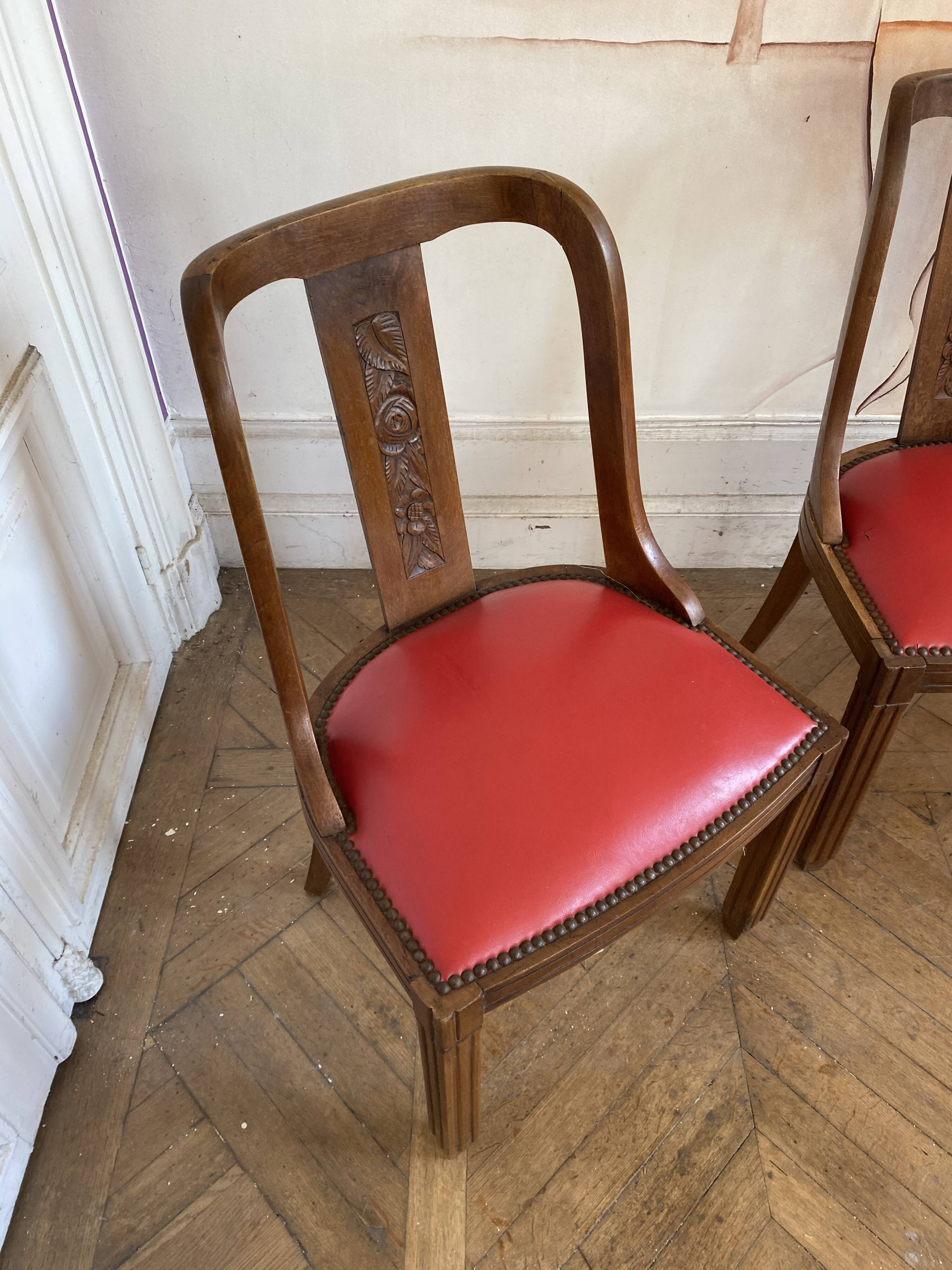 Chaises art déco gondole