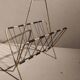 Vintage gold metal and black scoubidou magazine holders