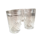 Suite of 5 cups in baccarat crystal model chauny