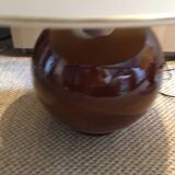 Pair of very large glazed ceramic ball lamps €80