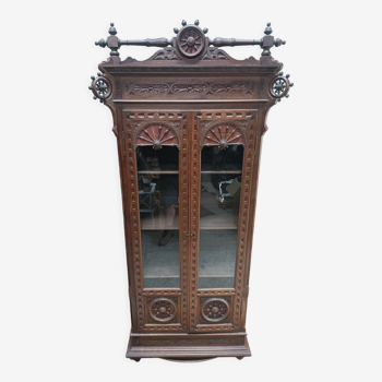 Armoire vitrine bretonne, décors maritimes, bateau