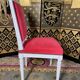 Suite de 6 chaises de style Louis XVI velours rouge
