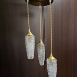 Vintage diamond point rocket suspension cascade globes