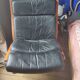 Pair of black leather armchairs Ekornes Ingmar Relling Norway 1960