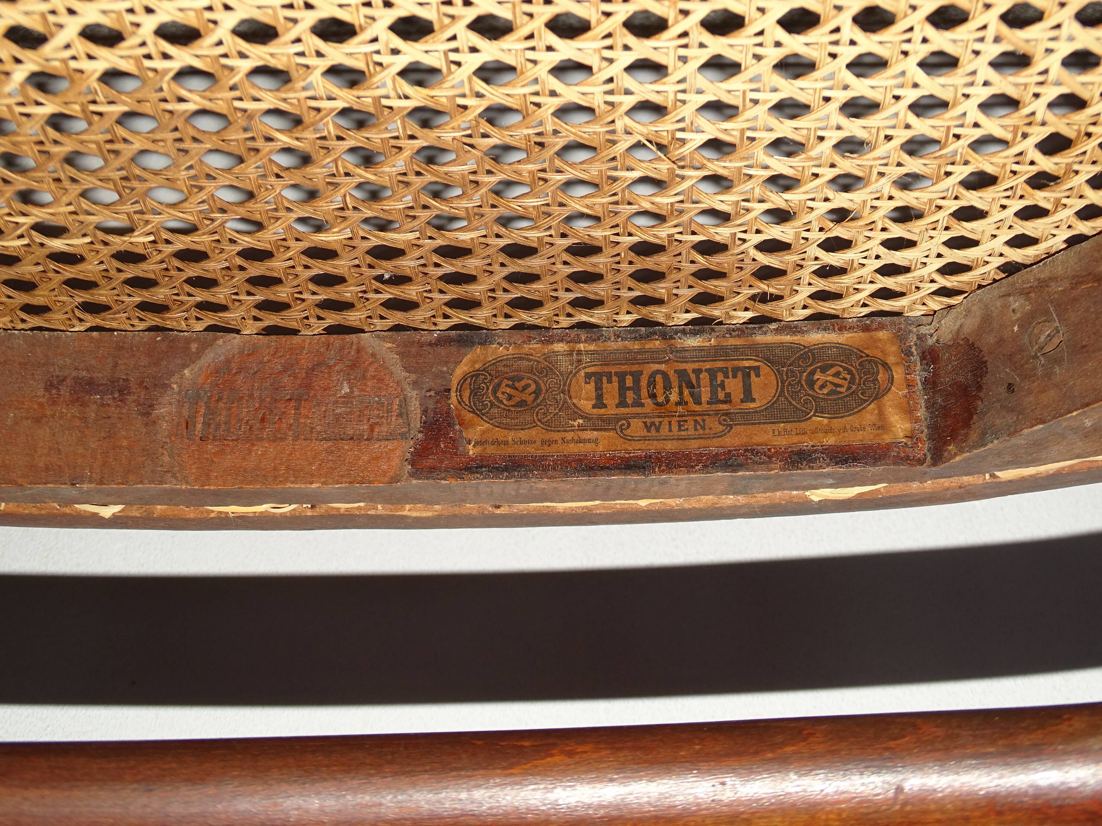 Old pair of Thonet armchairs