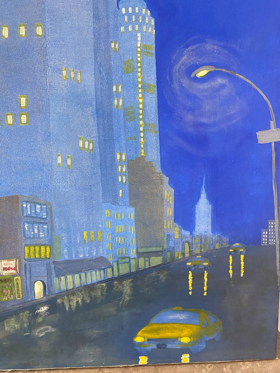 Night street contemporary school