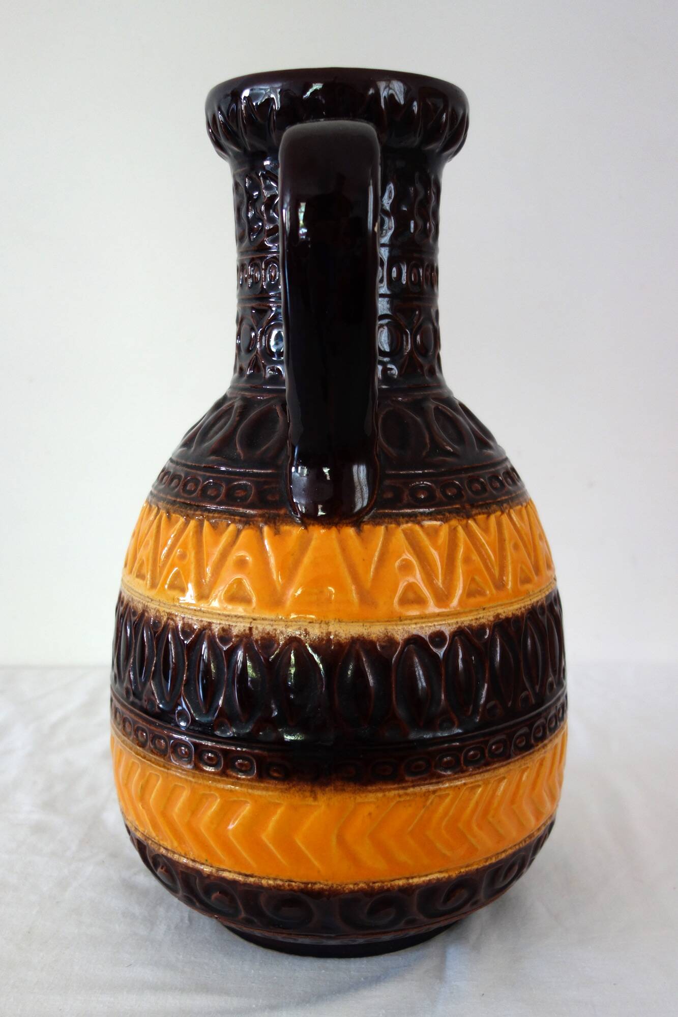 Vintage floor vase Alger decor Bay manufacture, Germany 1960