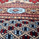 Antique Uzbek Bukhara handmade rug 94cm x 125cm (1920s)