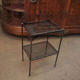1940 perforated metal tray side table