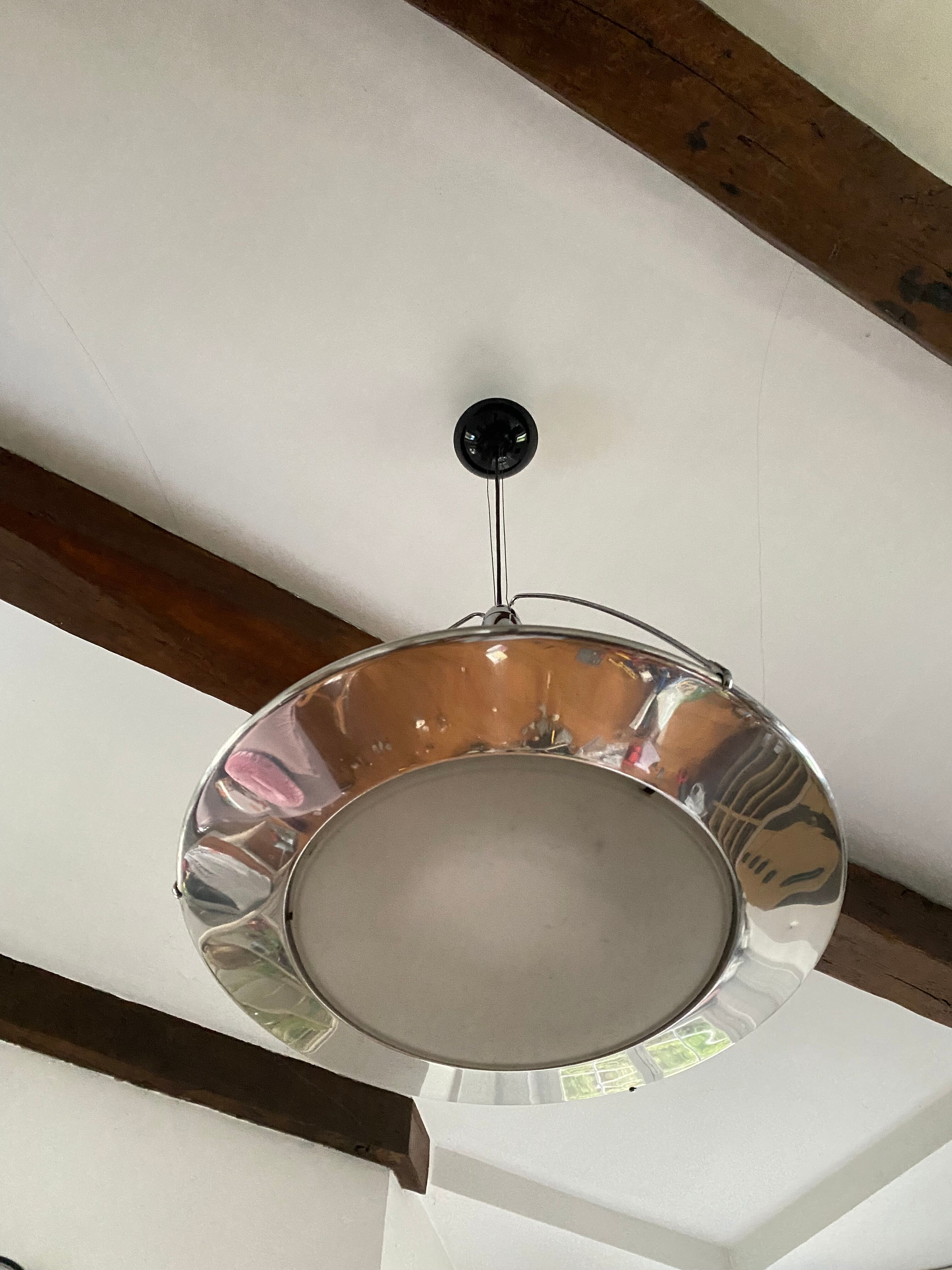 Pendant lamp Mira S Ezio Didone for Arteluce space age