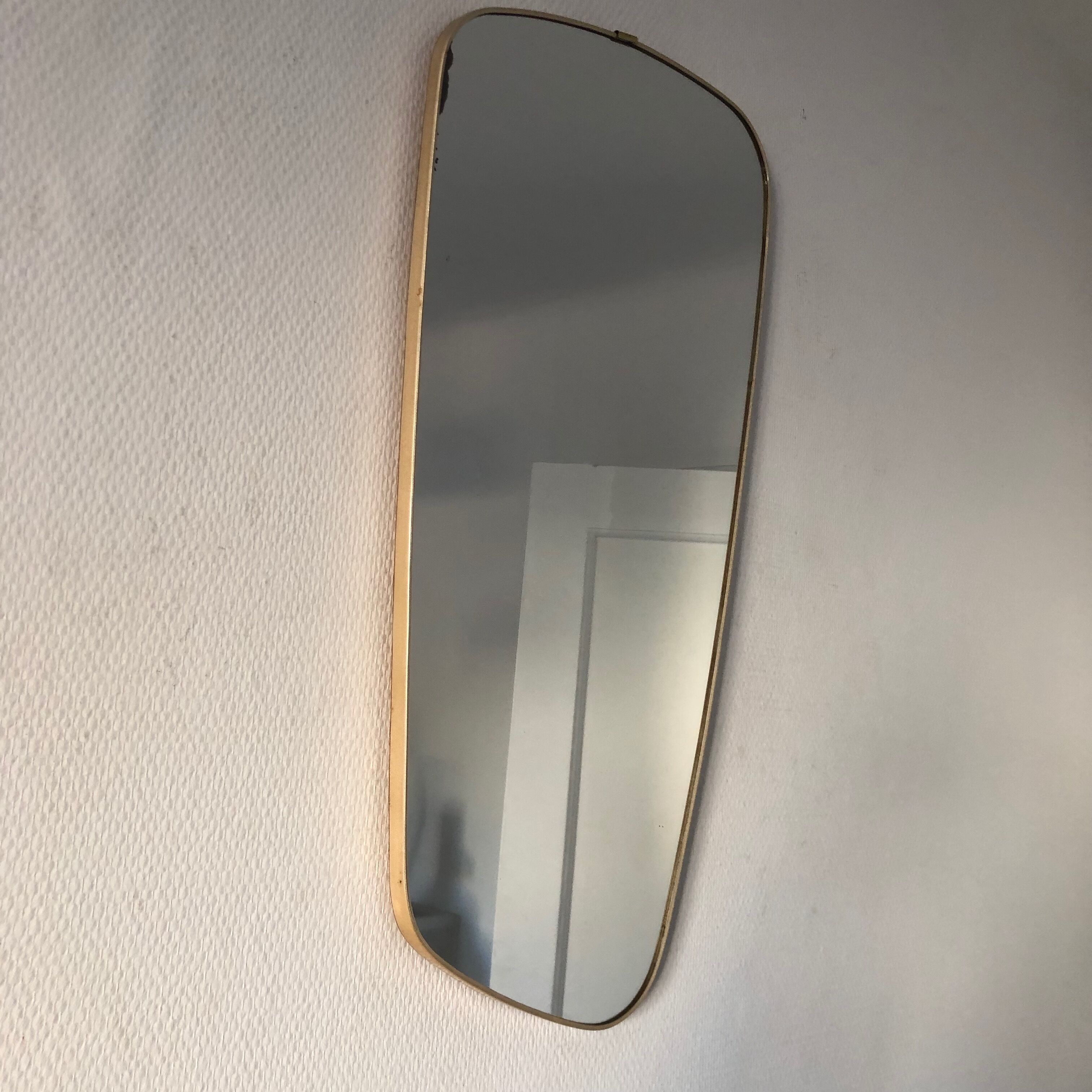 Mirror freeform vintage 1960 68x34cm