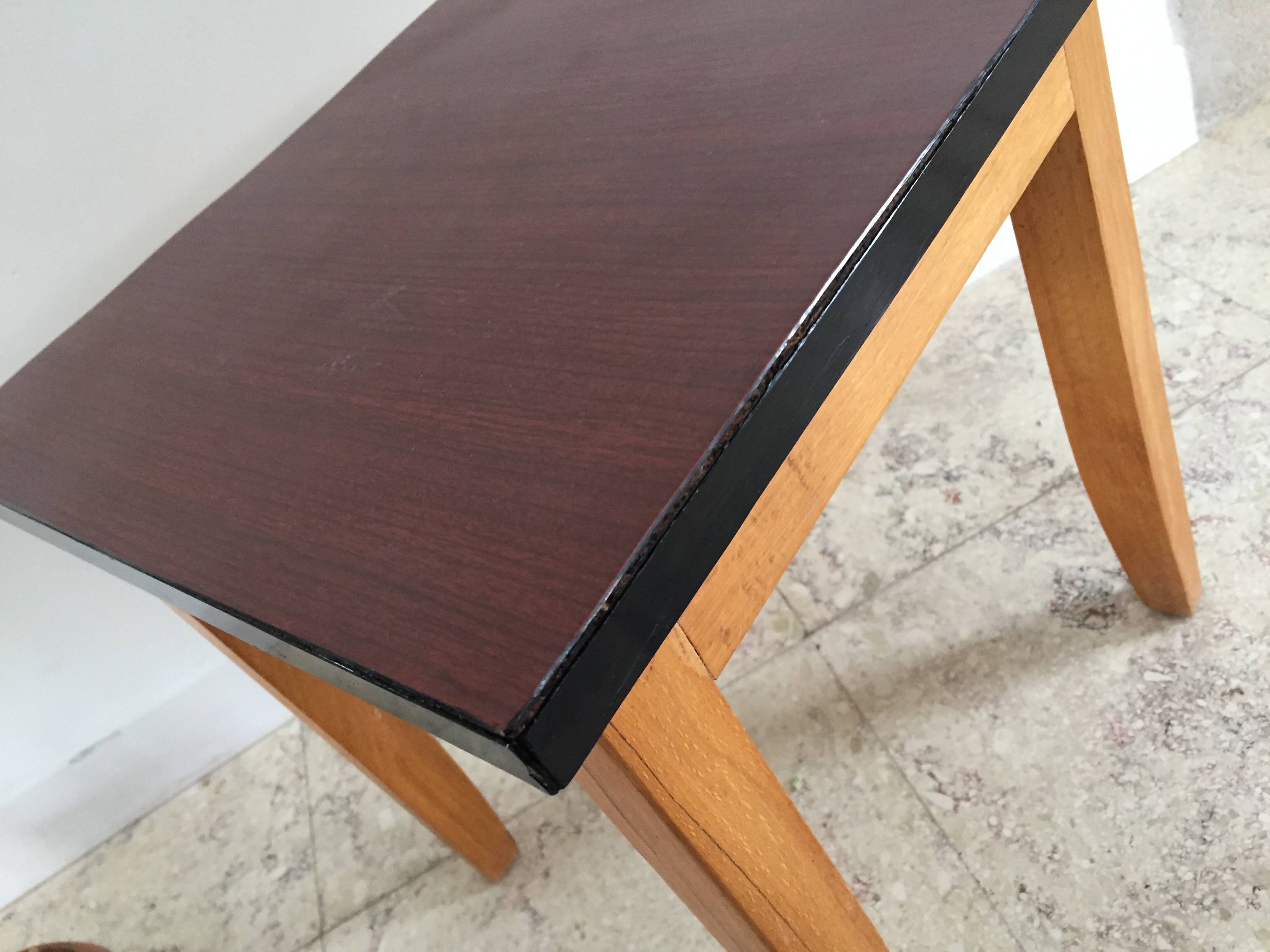 Vintage Formica and Wood Coffee Table